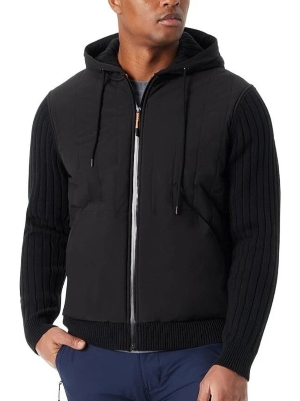 NWT Bass Outdoor Men's Full Zip Hoodie Sweater XL Black Full Zip